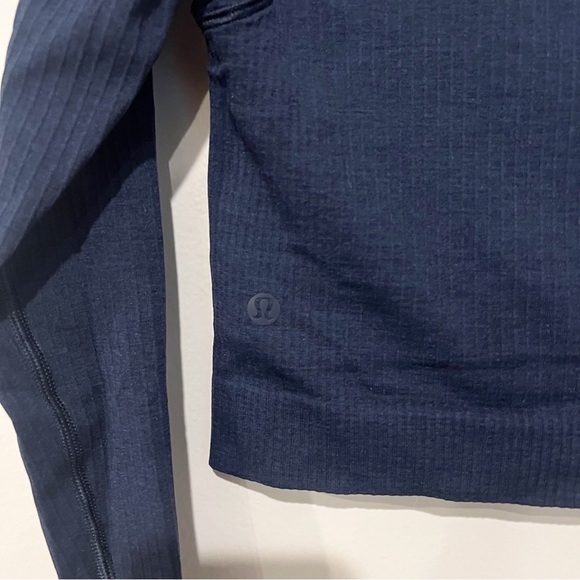 Lululemon Ebb to Street Long Sleeve Top in True Navy - Picture 9 of 9